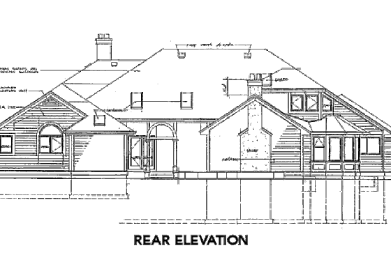 Exterior - Rear Elevation for Craftsman House Plan #47-606 - 3 bed, 3.5 bath