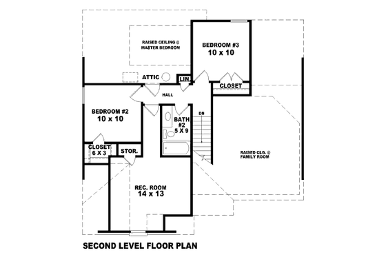 Floor Plan - Upper Floor for Traditional House Plan #81-13851 - 3 bed, 2.5 bath