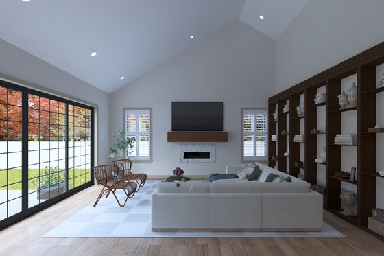 Interior - Family Room for Farmhouse House Plan #1060-410 - 3 bed, 3.5 bath