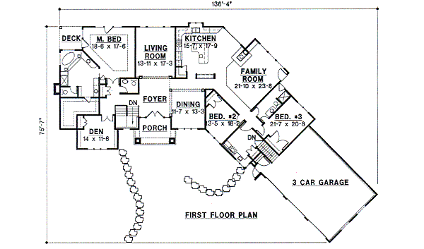 Modern Floor Plan - Main Floor Plan #67-390
