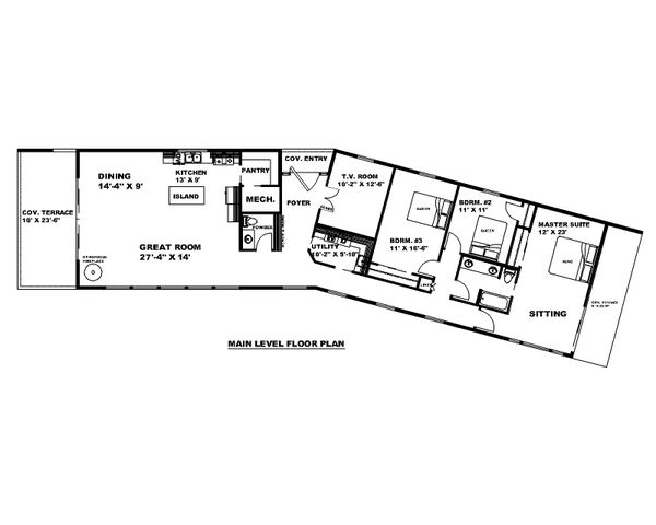Home Plan - Modern Floor Plan - Main Floor Plan #117-913