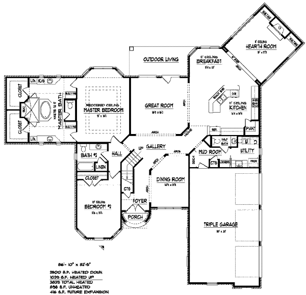 European Floor Plan - Main Floor Plan #424-229