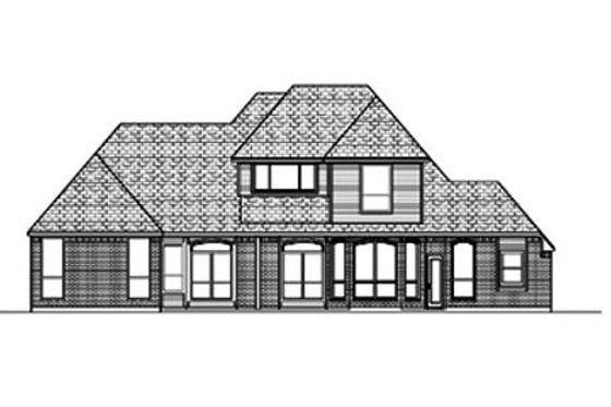 Exterior - Rear Elevation for Traditional House Plan #84-392 - 4 bed, 3 bath