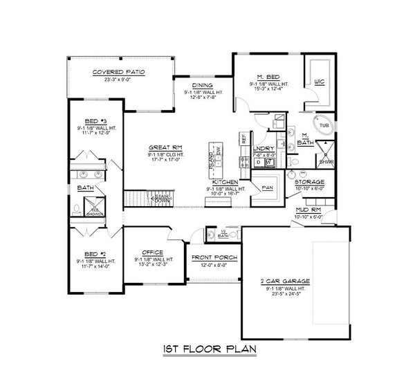 House Blueprint - Farmhouse Floor Plan - Main Floor Plan #1064-126