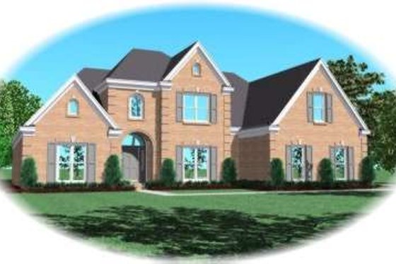 Exterior - Front Elevation for European House Plan #81-1569 - 4 bed, 3.5 bath