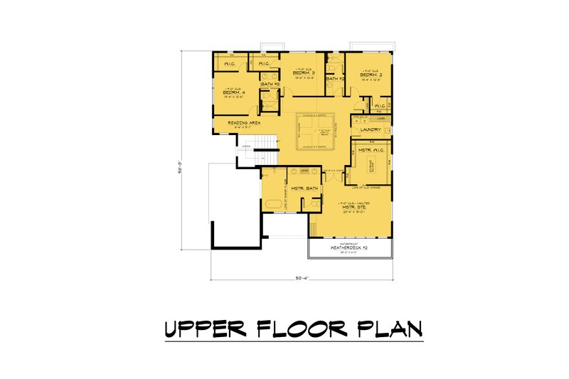 Dream House Plan - Floor Plan - Upper Floor for Contemporary House Plan #1066-200 - 5 bed, 5 bath