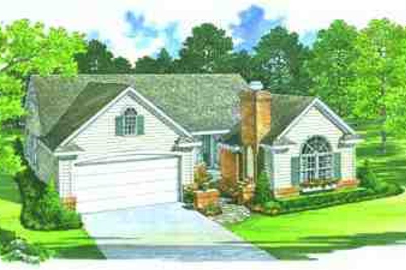 Architectural House Design - Ranch Exterior - Front Elevation Plan #72-223