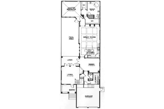 Floor Plan - Main Floor for European House Plan #115-144 - 4 bed, 3.5 bath