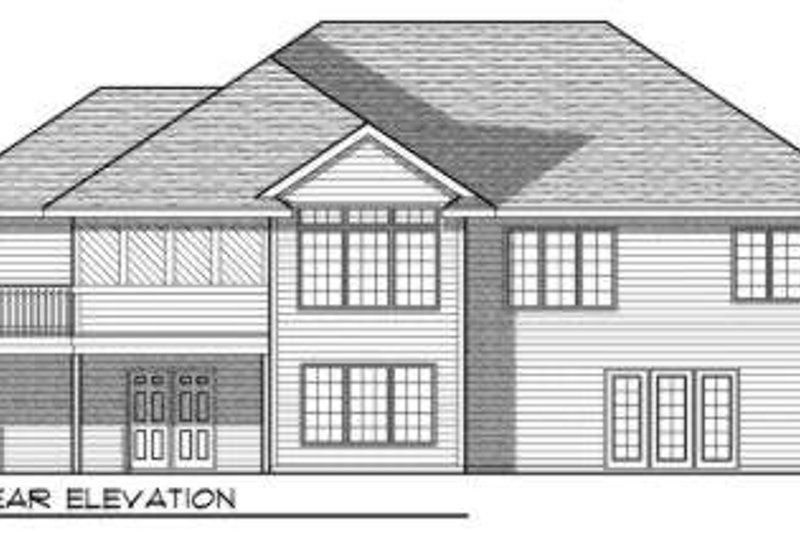 Home Plan - Exterior - Rear Elevation for Traditional House Plan #70-687 - 4 bed, 3 bath