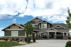 Exterior - Front Elevation 3 for Craftsman House Plan #1069-11 - 4 bed, 3.5 bath