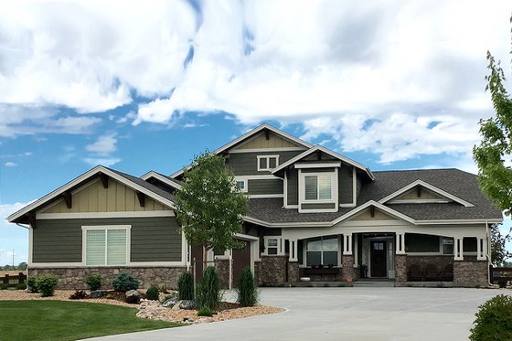 Exterior - Front Elevation 3 for Craftsman House Plan #1069-11 - 4 bed, 3.5 bath