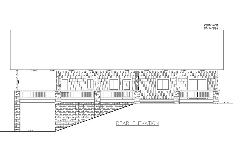 Dream House Plan - Exterior - Rear Elevation for Cabin House Plan #117-1046 - 3 bed, 3.5 bath
