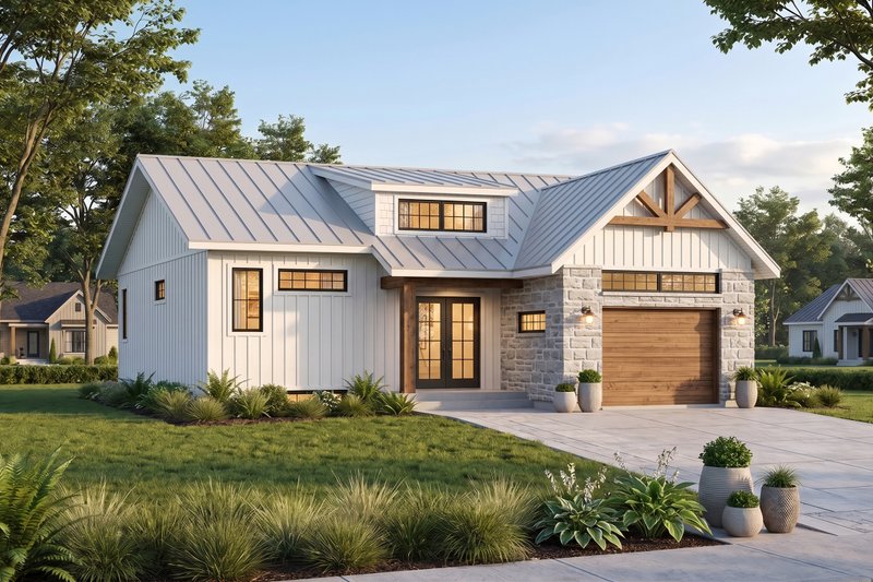 House Plan Design - Exterior - Front Elevation 2 for Craftsman House Plan #23-2305 - 2 bed, 1 bath