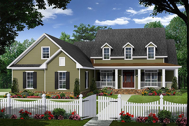 Home Plan - Country Exterior - Front Elevation Plan #21-320