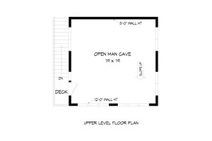 Floor Plan - Upper Floor for Contemporary House Plan #932-50, 0 bath