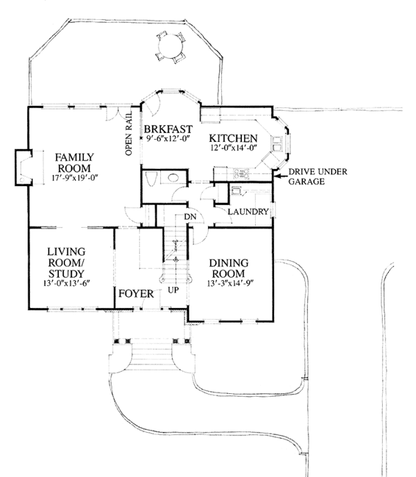 Architectural House Design - European Floor Plan - Main Floor Plan #429-268