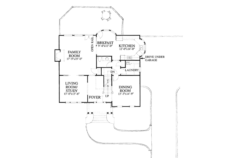 Architectural House Design - Floor Plan - Main Floor for European House Plan #429-268 - 4 bed, 2.5 bath