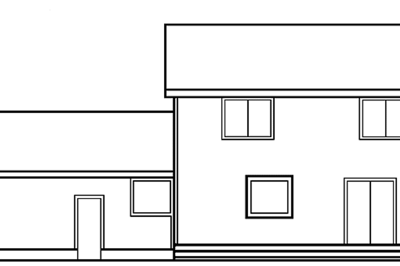 House Plan Design - Exterior - Rear Elevation for Colonial House Plan #60-1032 - 3 bed, 2.5 bath