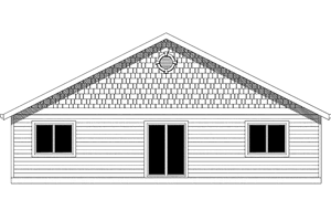 Exterior - Rear Elevation for Craftsman House Plan #943-8 - 3 bed, 2 bath