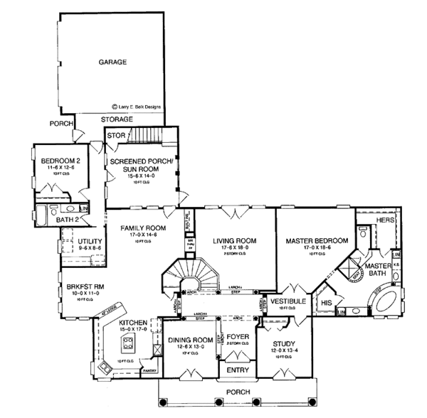 House Design - Country Floor Plan - Main Floor Plan #952-122