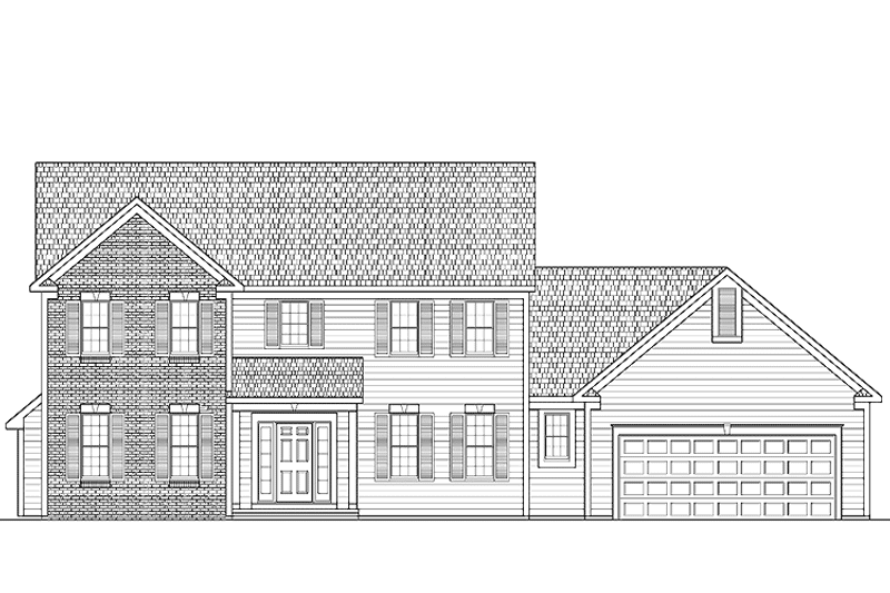 Architectural House Design - Exterior - Front Elevation 3 for Traditional House Plan #328-324 - 4 bed, 2.5 bath