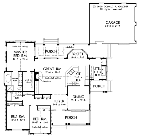 House Plan Design - Ranch Floor Plan - Main Floor Plan #929-576