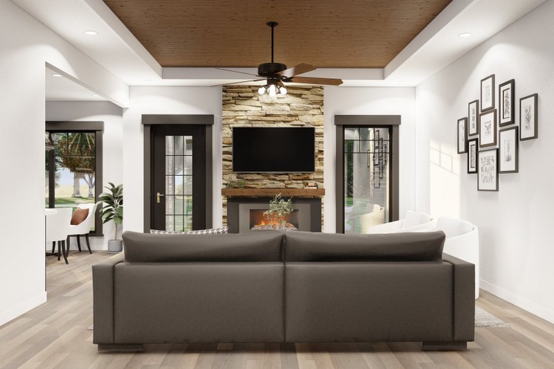 Dream House Plan - Interior - Family Room 1 for Craftsman House Plan #17-2910 - 3 bed, 2 bath