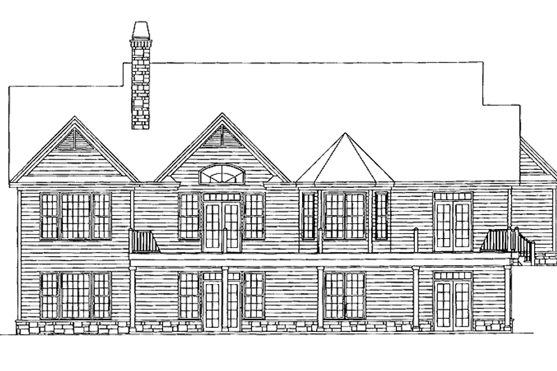 Dream House Plan - Exterior - Rear Elevation 1 for Craftsman House Plan #929-431 - 3 bed, 3.5 bath