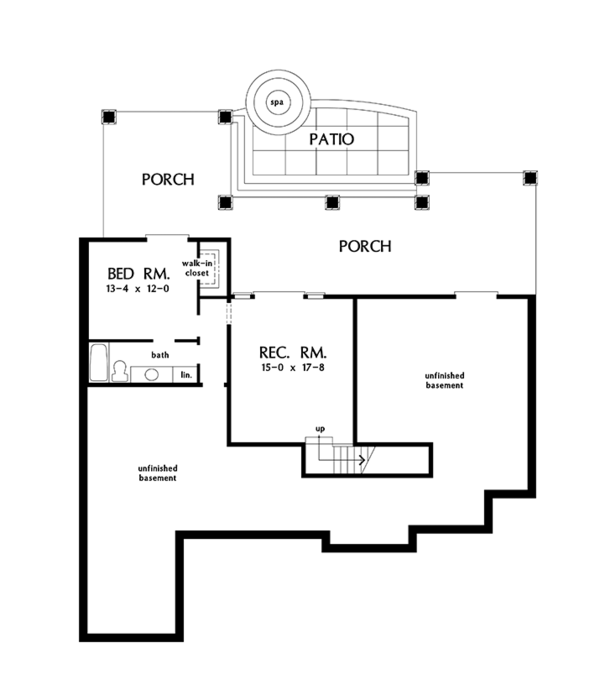 House Blueprint - Traditional Floor Plan - Lower Floor Plan #929-983