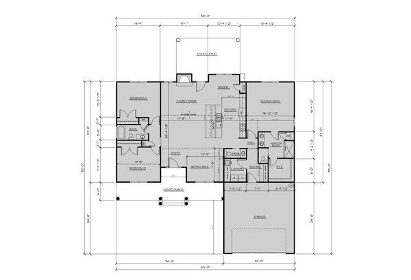 Ranch Floor Plan - Main Floor Plan #123-120