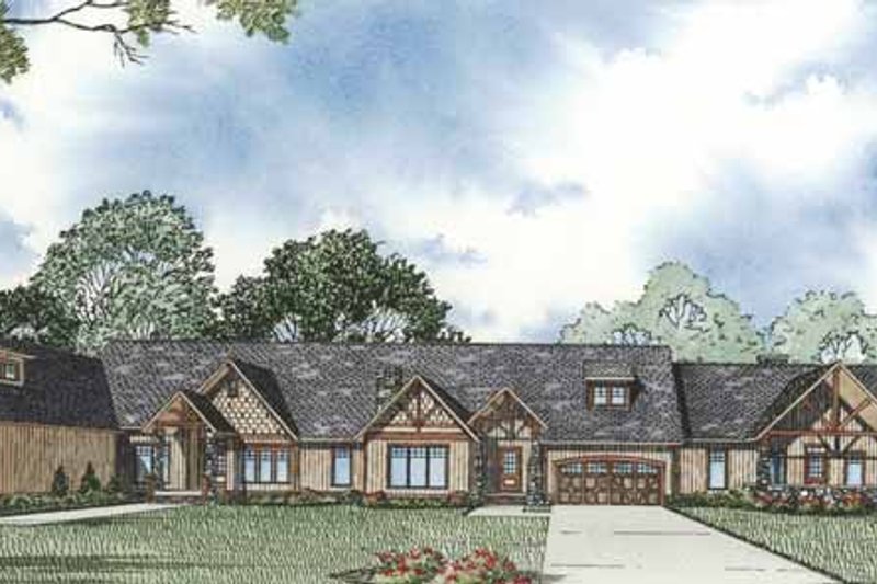 Architectural House Design - Traditional Exterior - Front Elevation Plan #17-3292