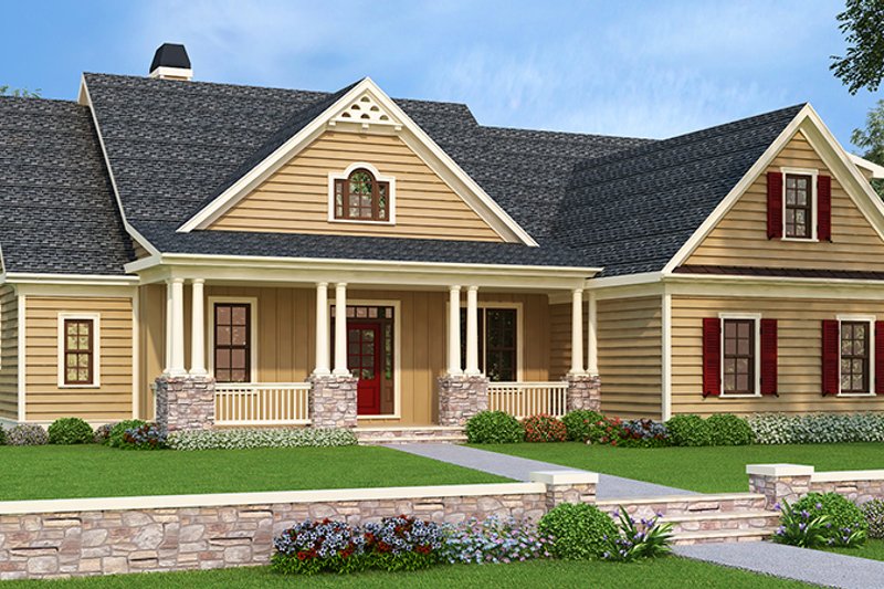 Dream House Plan - Exterior - Front Elevation 3 for Traditional House Plan #927-968 - 4 bed, 3.5 bath