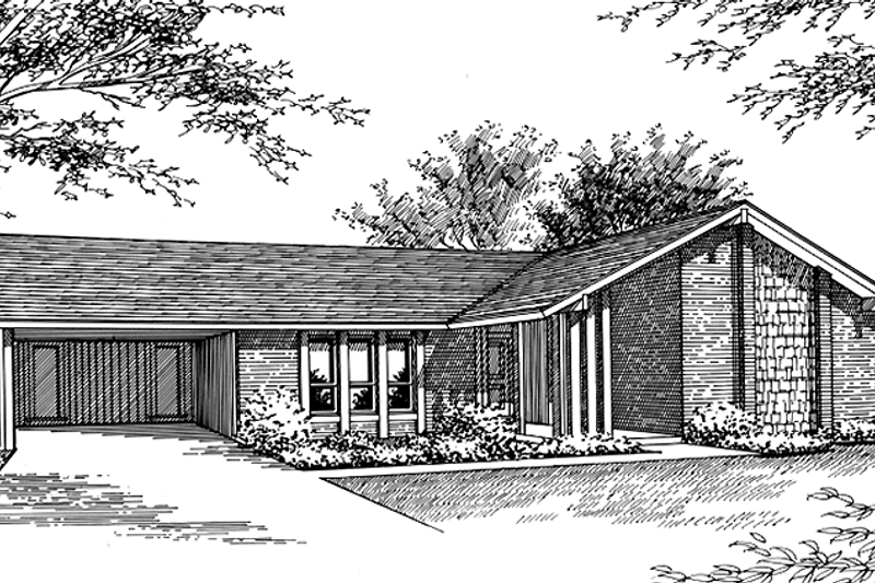 House Design - Ranch Exterior - Front Elevation Plan #45-553