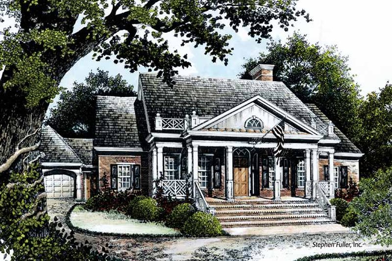Home Plan - Exterior - Front Elevation 3 for Country House Plan #429-363 - 4 bed, 3.5 bath