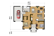 Contemporary Style House Plan - 2 Beds 1 Baths 1208 Sq/Ft Plan #25-5032 