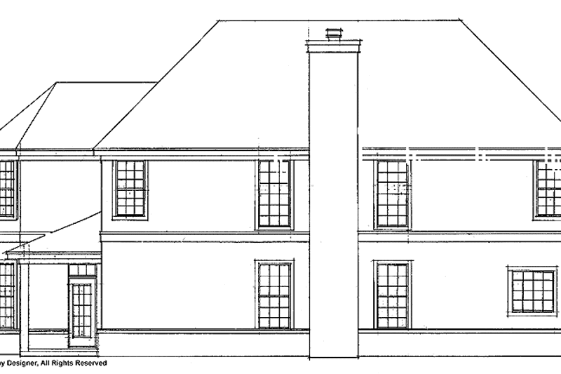 Home Plan - Exterior - Rear Elevation for Traditional House Plan #952-83 - 4 bed, 2 bath