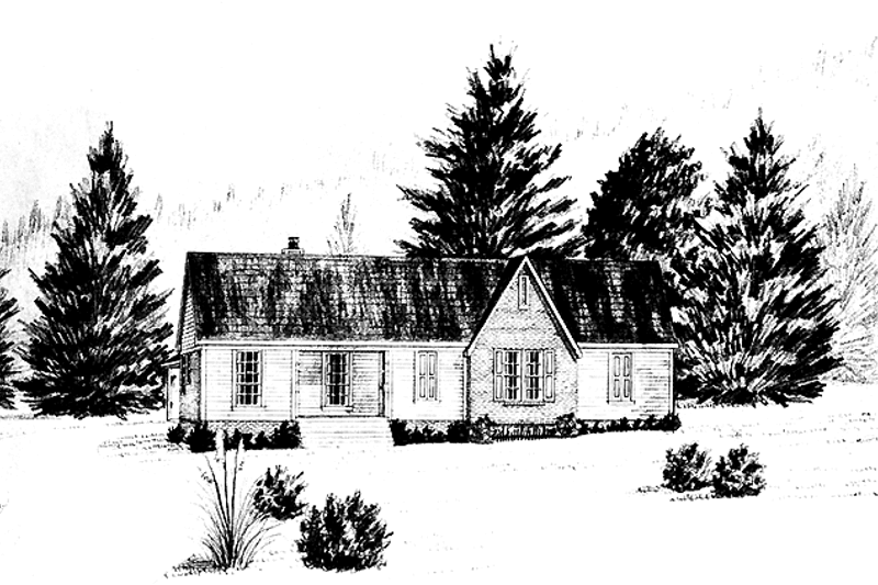 House Design - Ranch Exterior - Front Elevation Plan #36-608