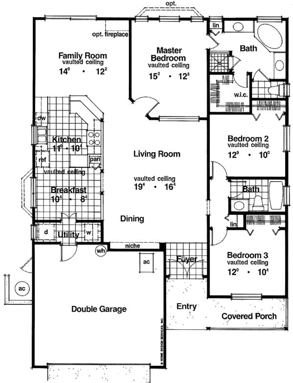 Home Plan - Country Floor Plan - Main Floor Plan #417-587
