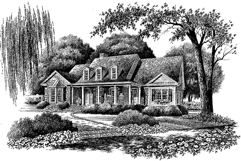 Home Plan - Country Exterior - Front Elevation Plan #429-94