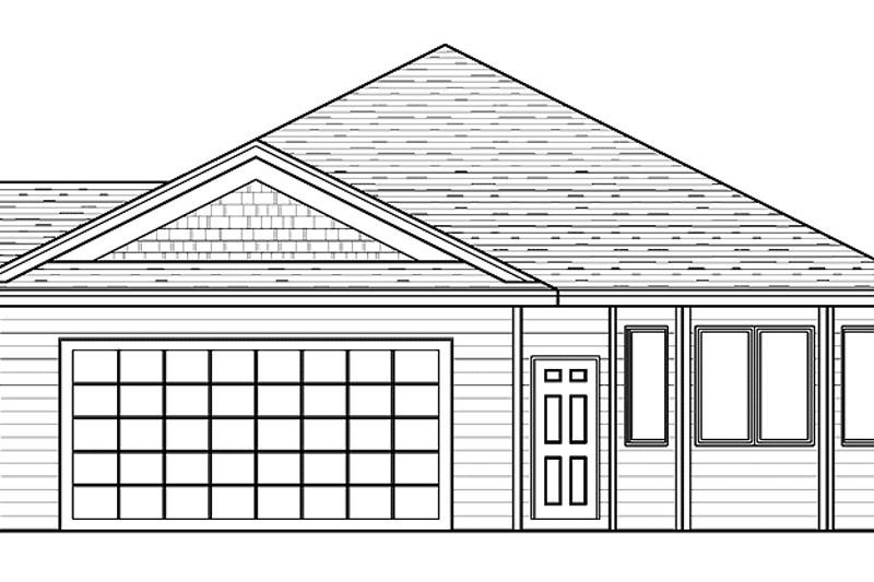 Dream House Plan - Exterior - Rear Elevation for European House Plan #51-600 - 2 bed, 2 bath
