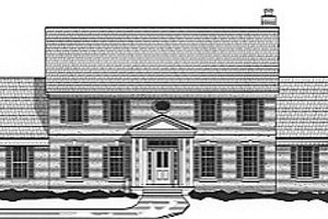 Colonial Exterior - Front Elevation Plan #67-455