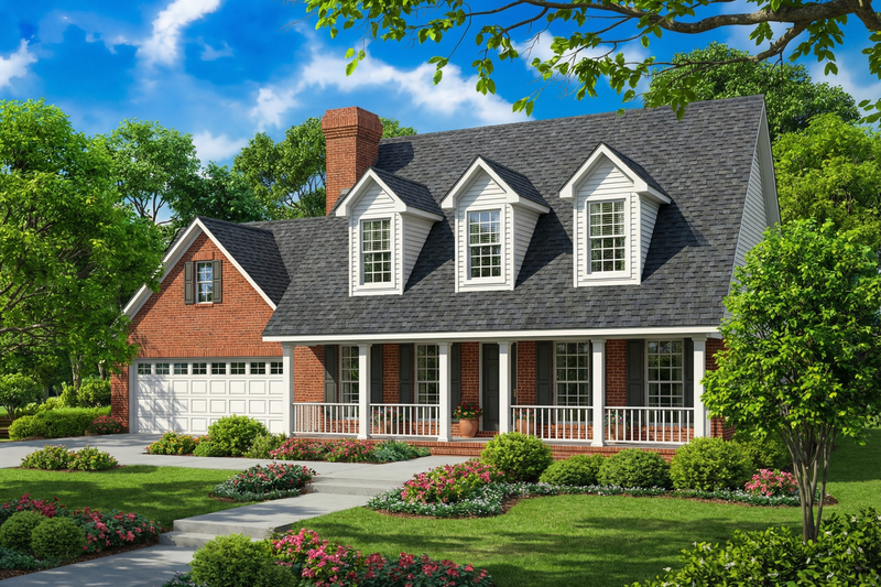 House Design - Colonial Exterior - Front Elevation Plan #17-224