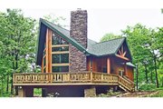 Cabin Style House Plan - 3 Beds 3 Baths 1676 Sq/Ft Plan #314-285 