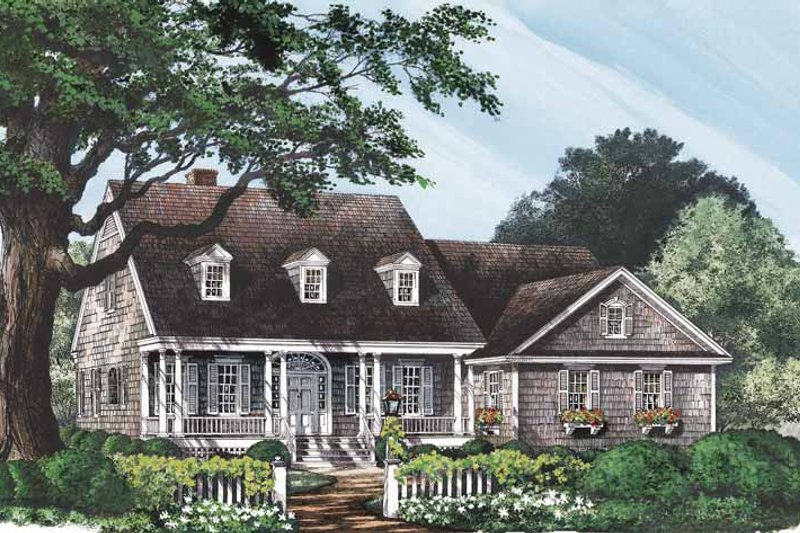 Home Plan - Exterior - Front Elevation for Classical House Plan #137-309 - 4 bed, 3.5 bath
