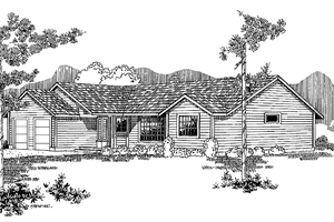 Traditional Exterior - Front Elevation Plan #60-1036