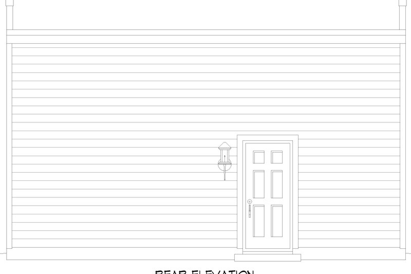Home Plan - Exterior - Rear Elevation for Contemporary House Plan #932-1086, 0 bath