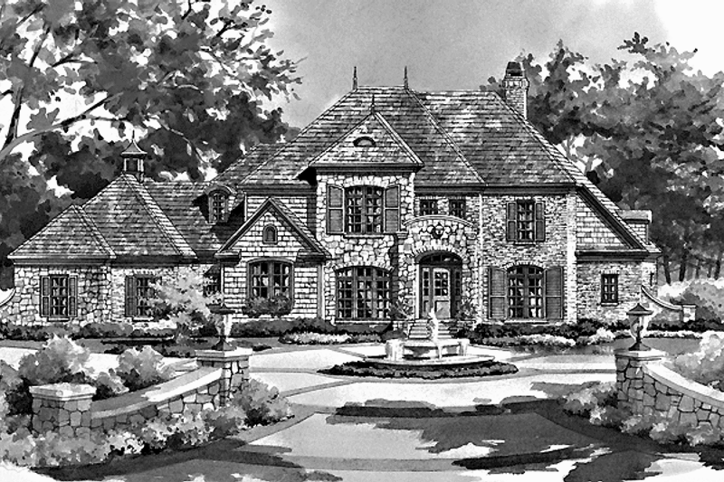 Architectural House Design - Country Exterior - Front Elevation Plan #952-184