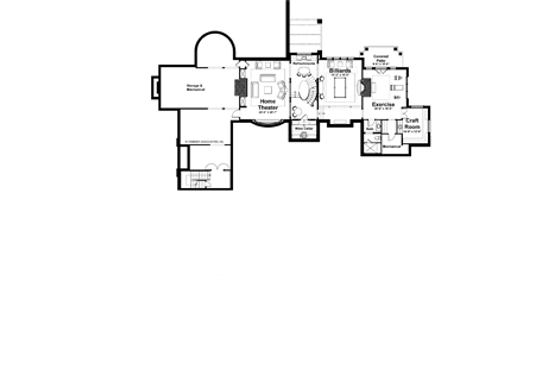 Floor Plan - Lower Floor for Country House Plan #928-183 - 3 bed, 3 bath