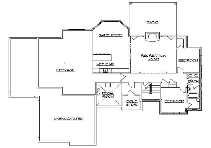 Traditional Style House Plan - 5 Beds 3.5 Baths 2407 Sq/Ft Plan #5-287 ...