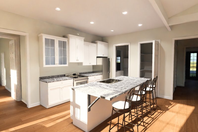 Architectural House Design - Interior - Kitchen for Farmhouse House Plan #513-2428 - 4 bed, 2.5 bath